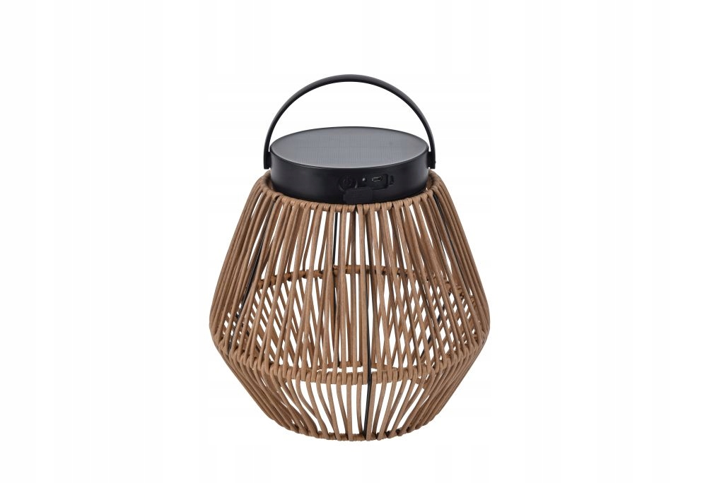 Lutec Stolní solární lampa Rattan Led 2.8W Coppa IP44 22 cm