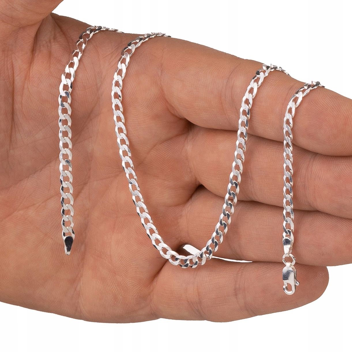 Stříbrný Řetízek Pancíř 55 CM Řetěz 4,2 MM 925