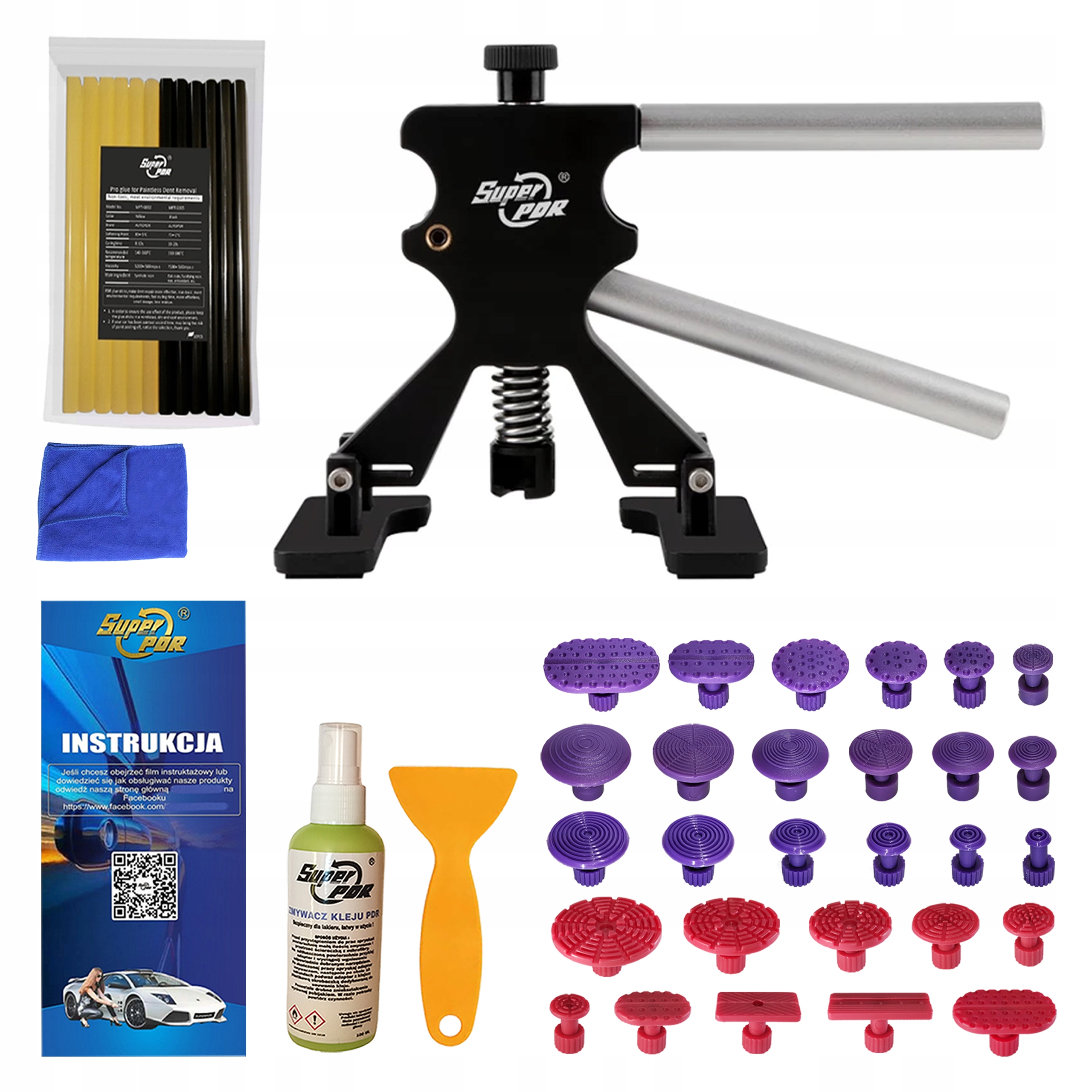 Sada pdr Puller Nástroje pro odstraňování promáčklin Vytahování promáčklin aut