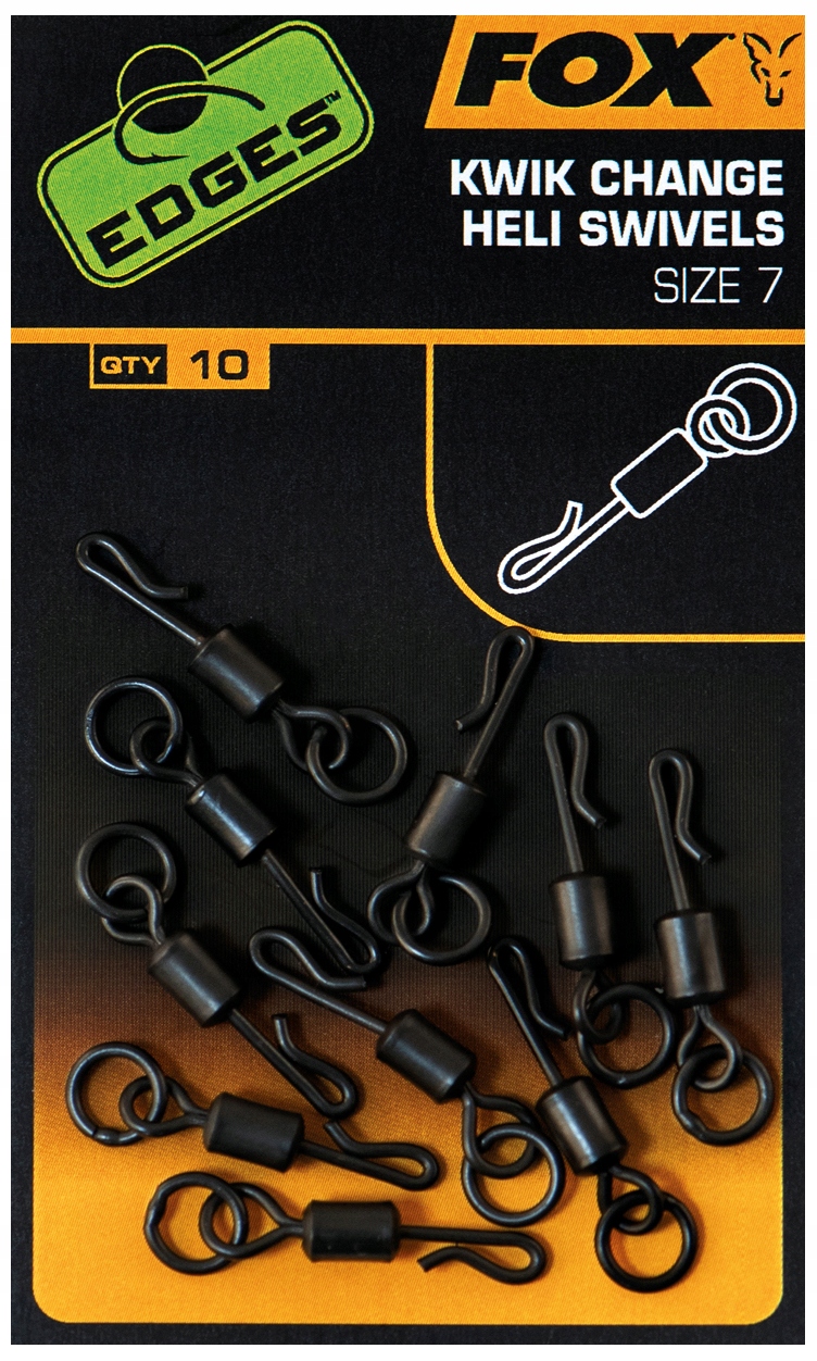 Krętliki Fox Edges Kwik Change Heli Swivels Size 7 x 10szt