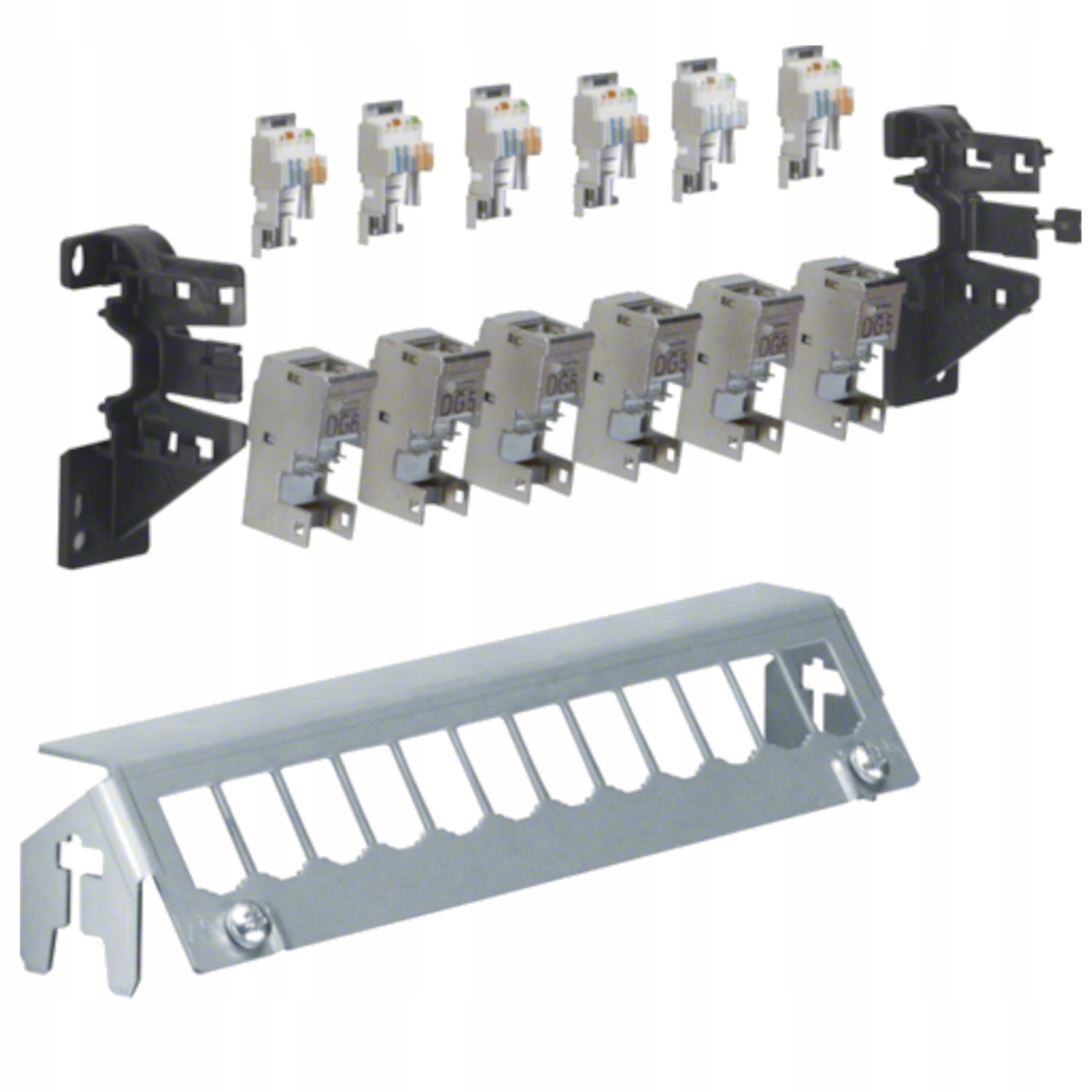 HAGER Patch-Panel 12 modułów 6xRJ45 kat. 6a FZ12MM