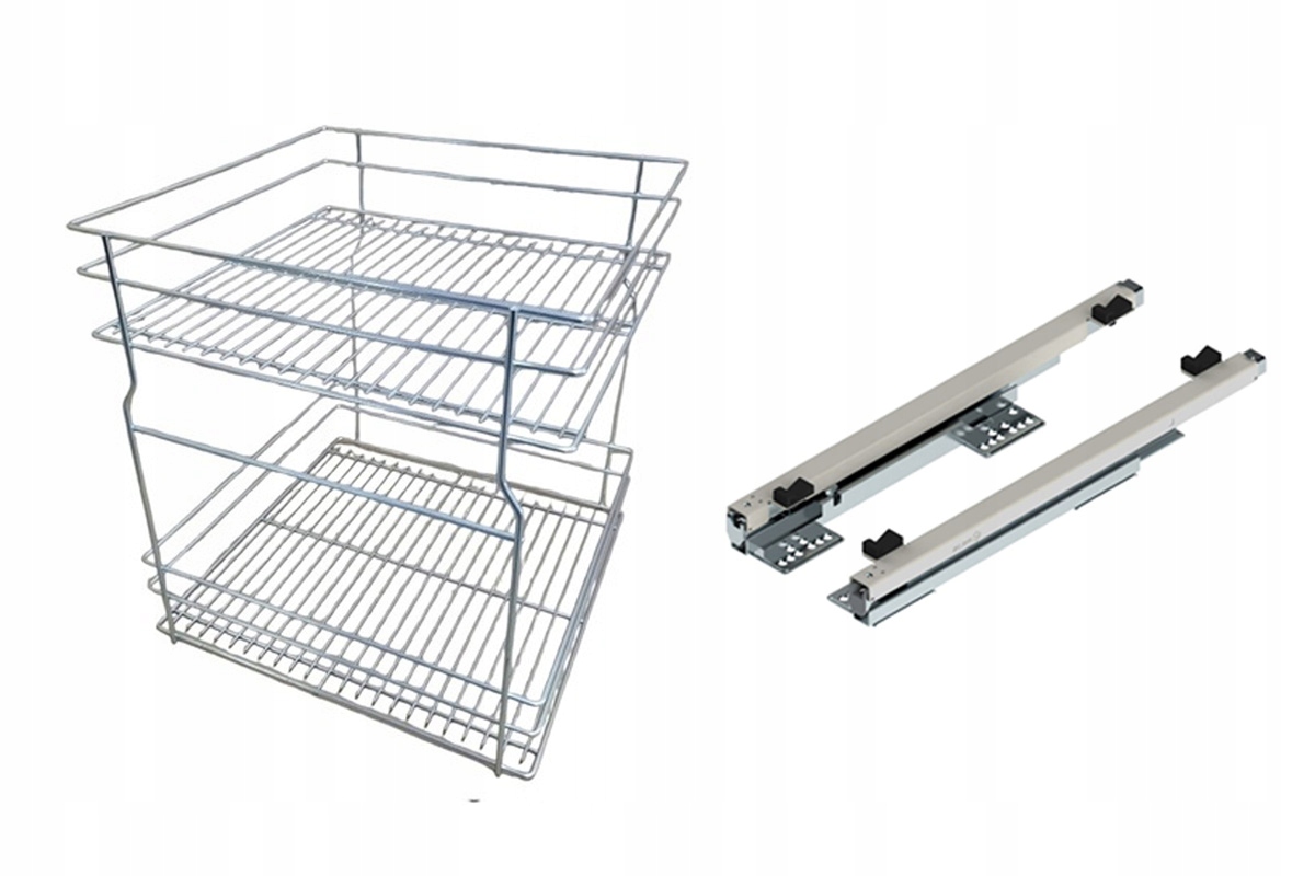 Cargo do spodnej skrinky 60 cm 600 Efekt Chrom 2p tichý zatvárač Rejs pod záves