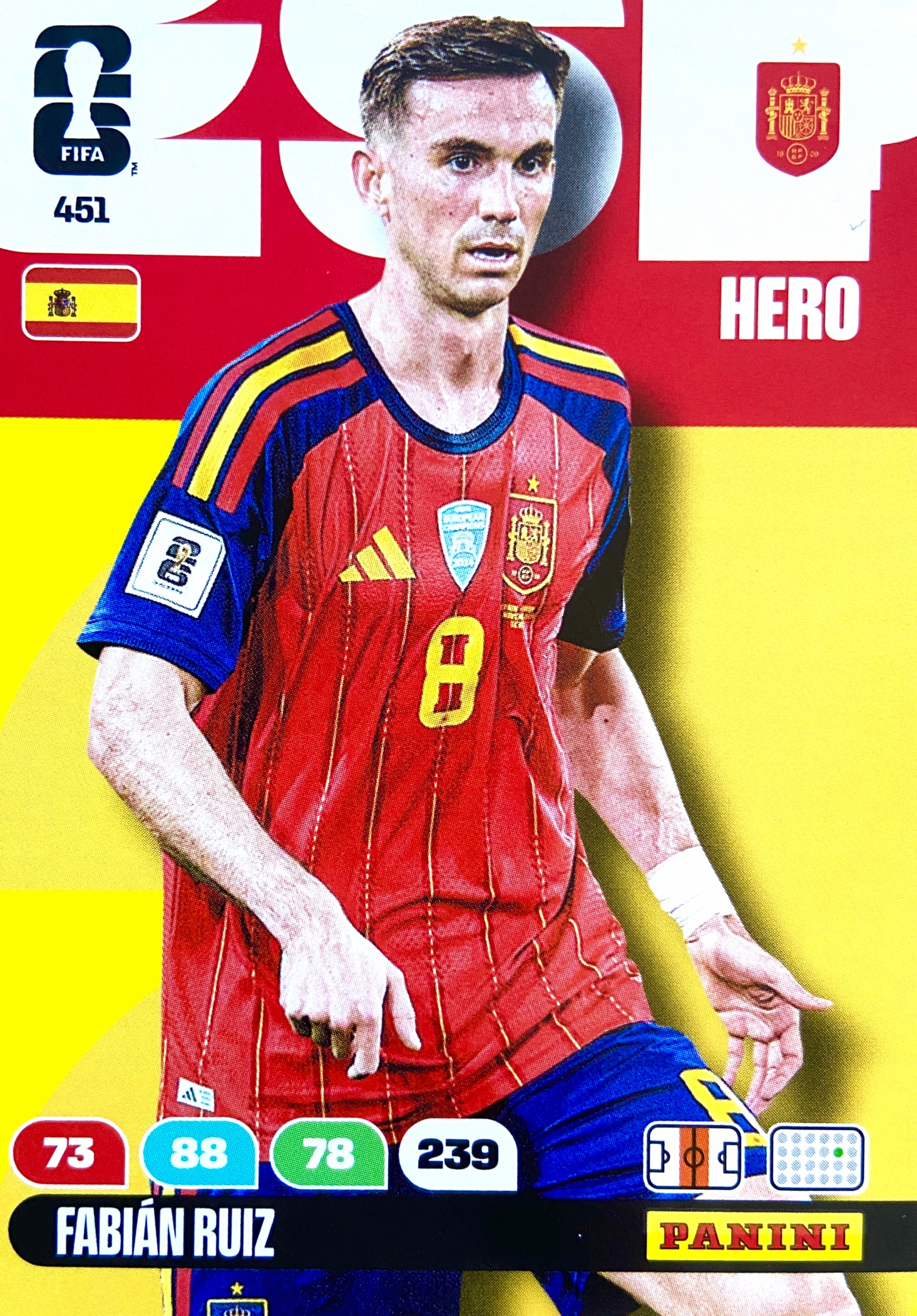 Panini Fifa World Cup 2026 karta piłkarska Hero 451 Fabian Ruiz Hiszpania
