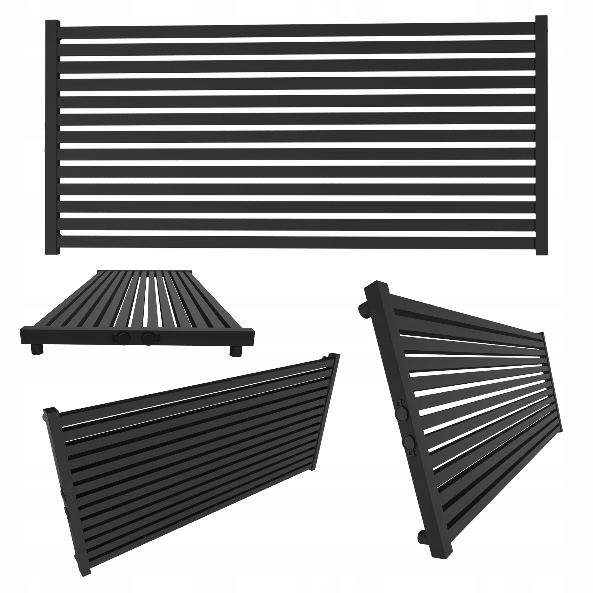Dekoratívny radiátor Radiator 140x61 Čierny Mat
