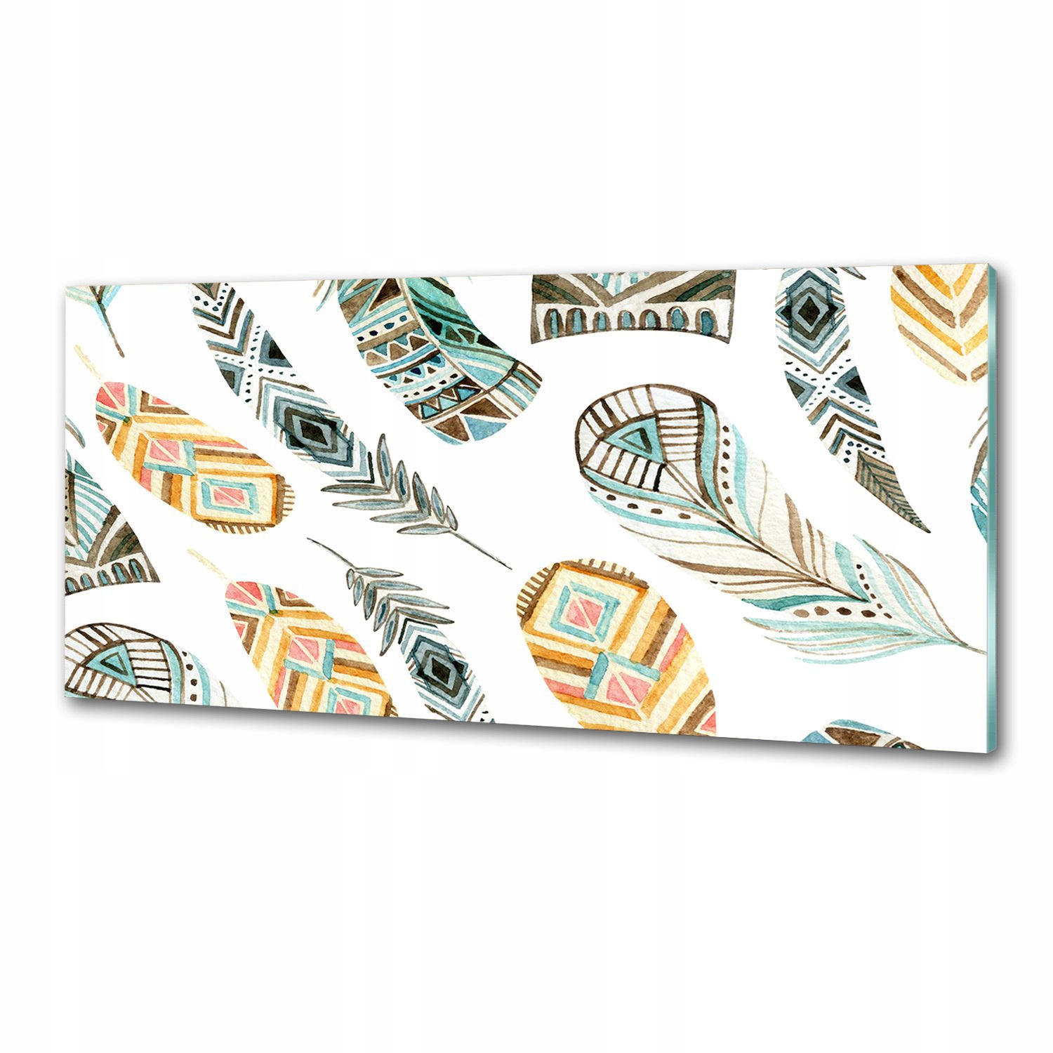 Panel do kuchyne Etnické perie 125 x 50 cm Lepidlo