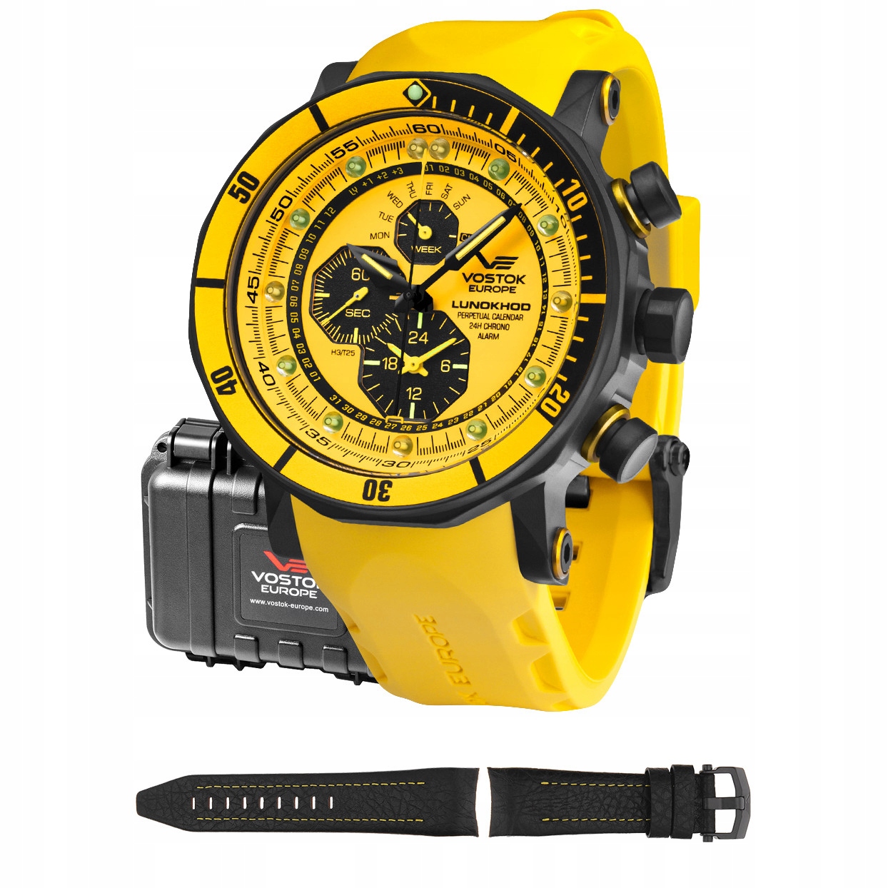 Pánské Hodinky Vostok Europe YM86-620C504S žlutý pásek