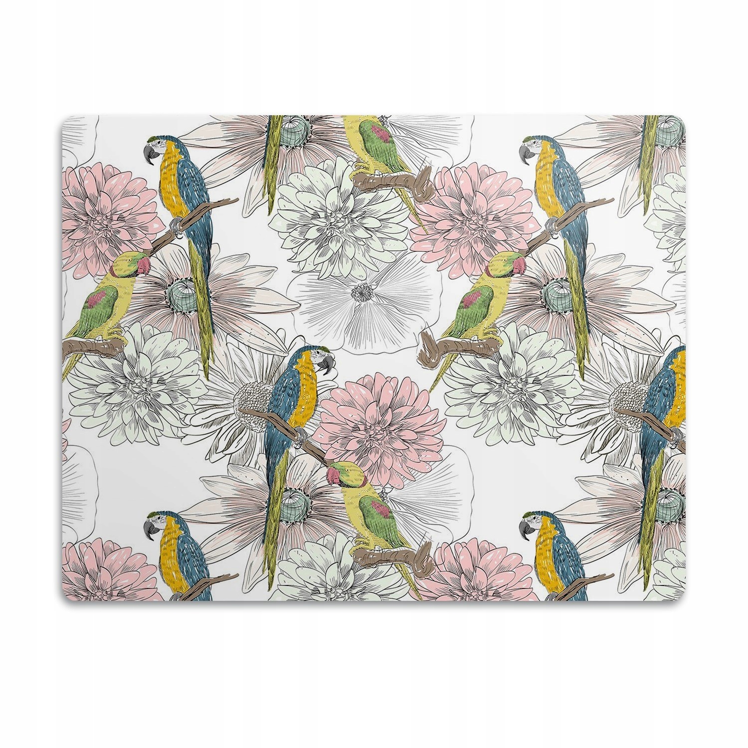 Voděodolná podložka pro psa Květiny papouška 60x40