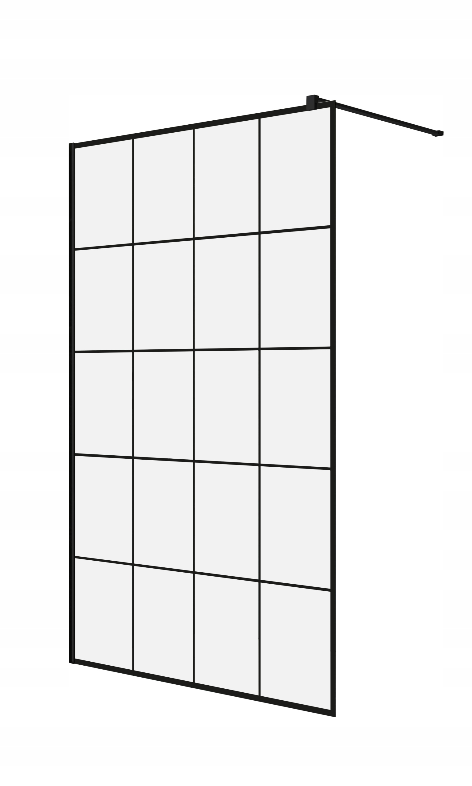 Radaway Nes II Walk-In Factory 100 cm L/p, černá