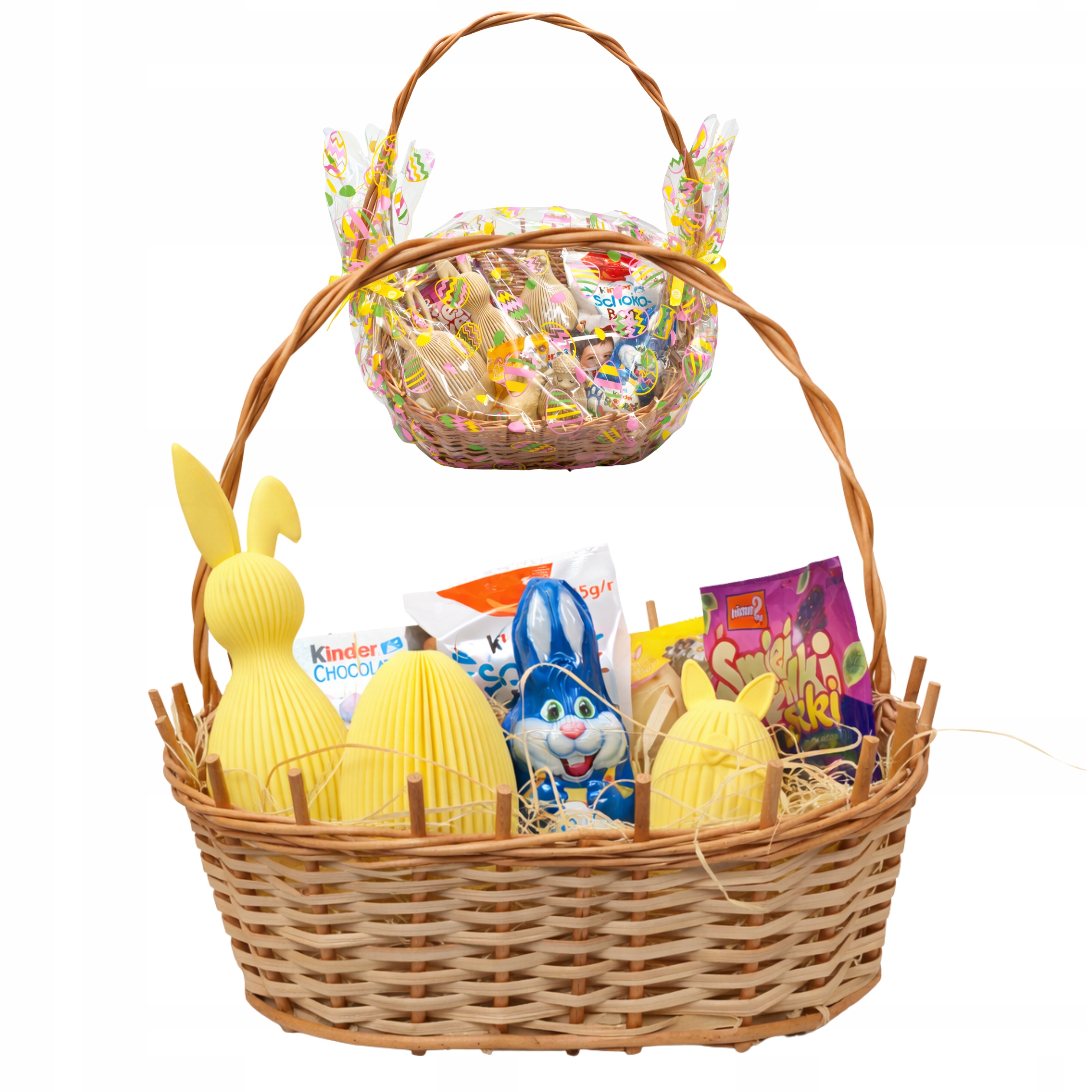 Levně Velikonoční dárkový koš na Dárek Figurky Sladkosti Velikonoce