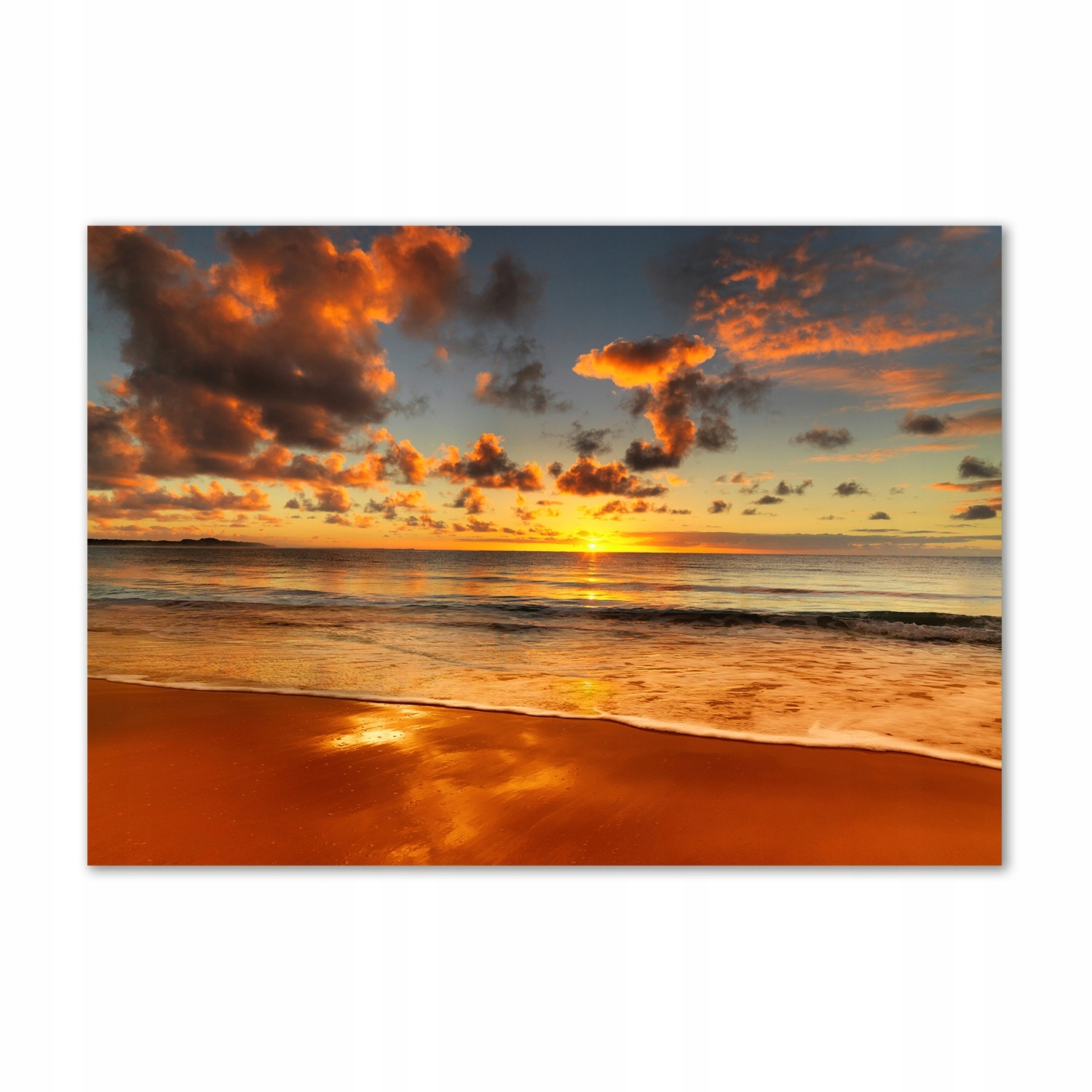 

Foto obraz szklany Zachód słońca plaża 100x70