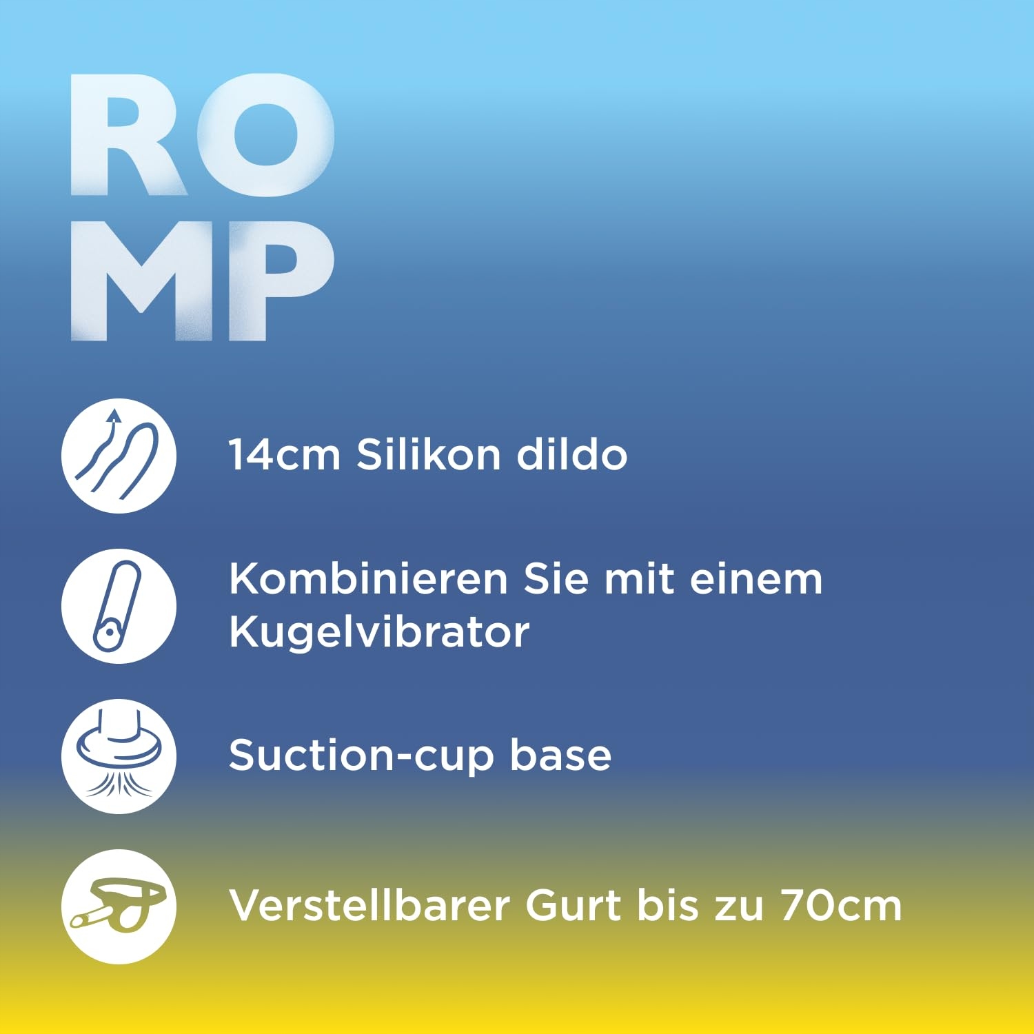 ROMP Zestaw Pegging Silikonowy Dildo 5 Calowy Regulowany Harness — miniatura 5