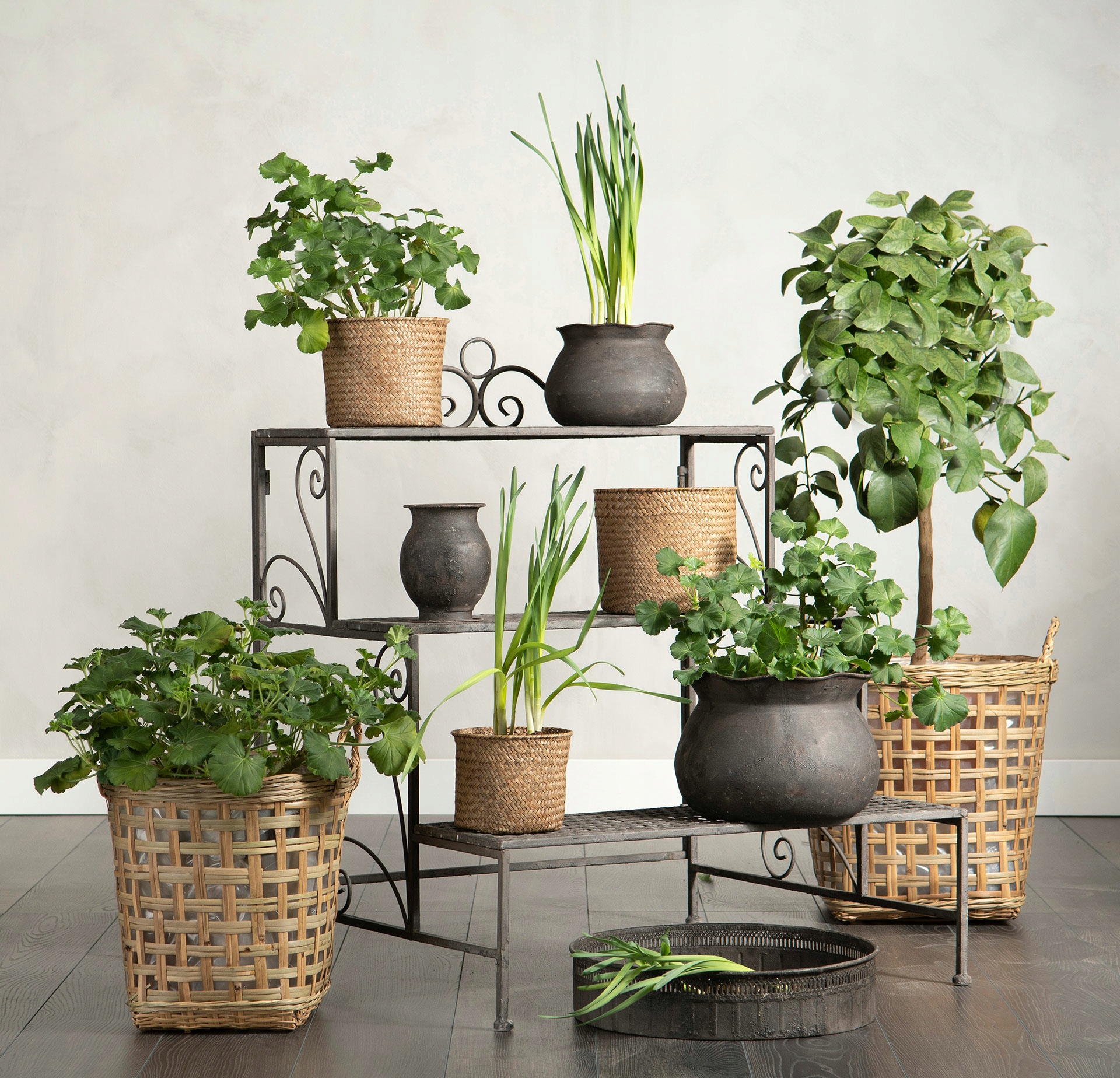 3 szt. DONICA KOSZ BAMBUSOWA styl boho NATURALNA Marka Skandi.pl