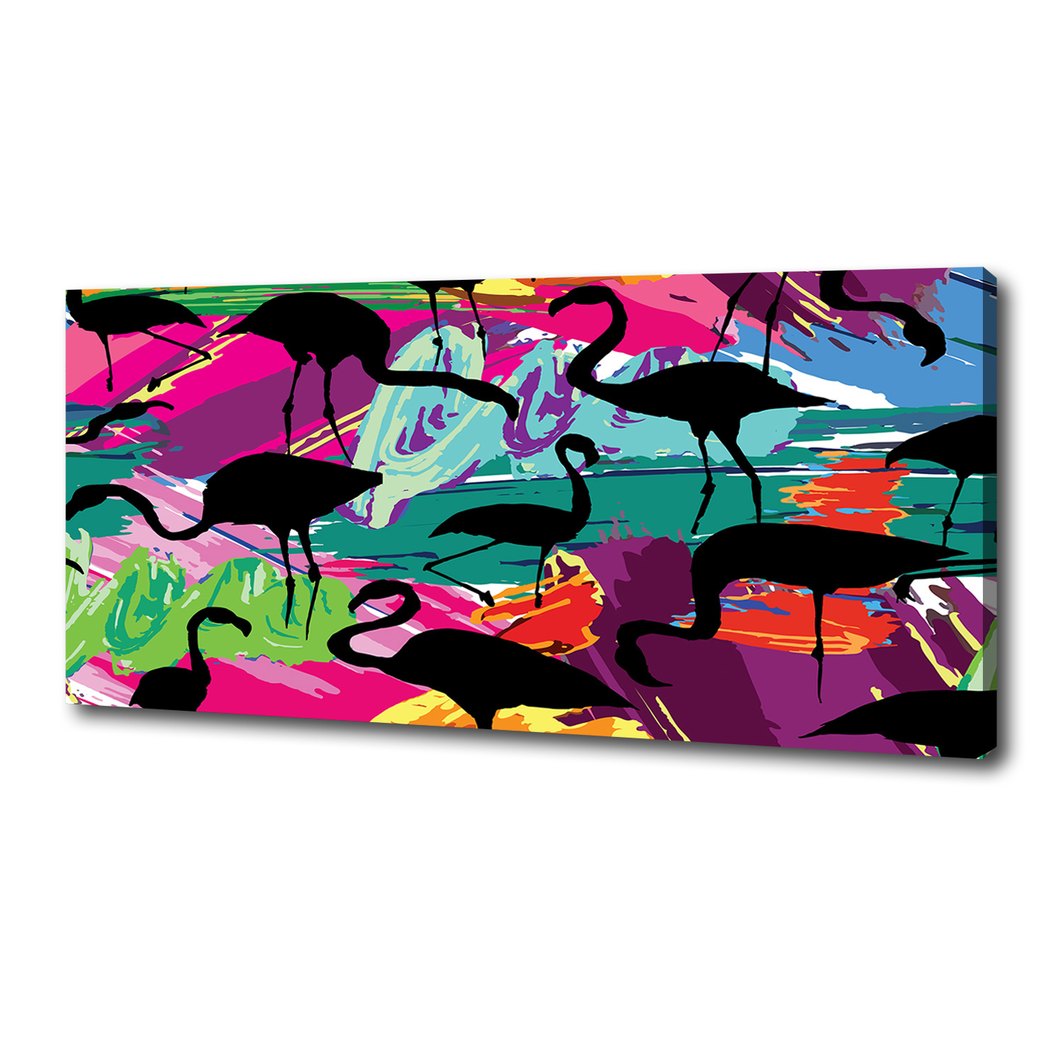 

Foto obraz canvas na ścianę Flamingi 125x50 cm