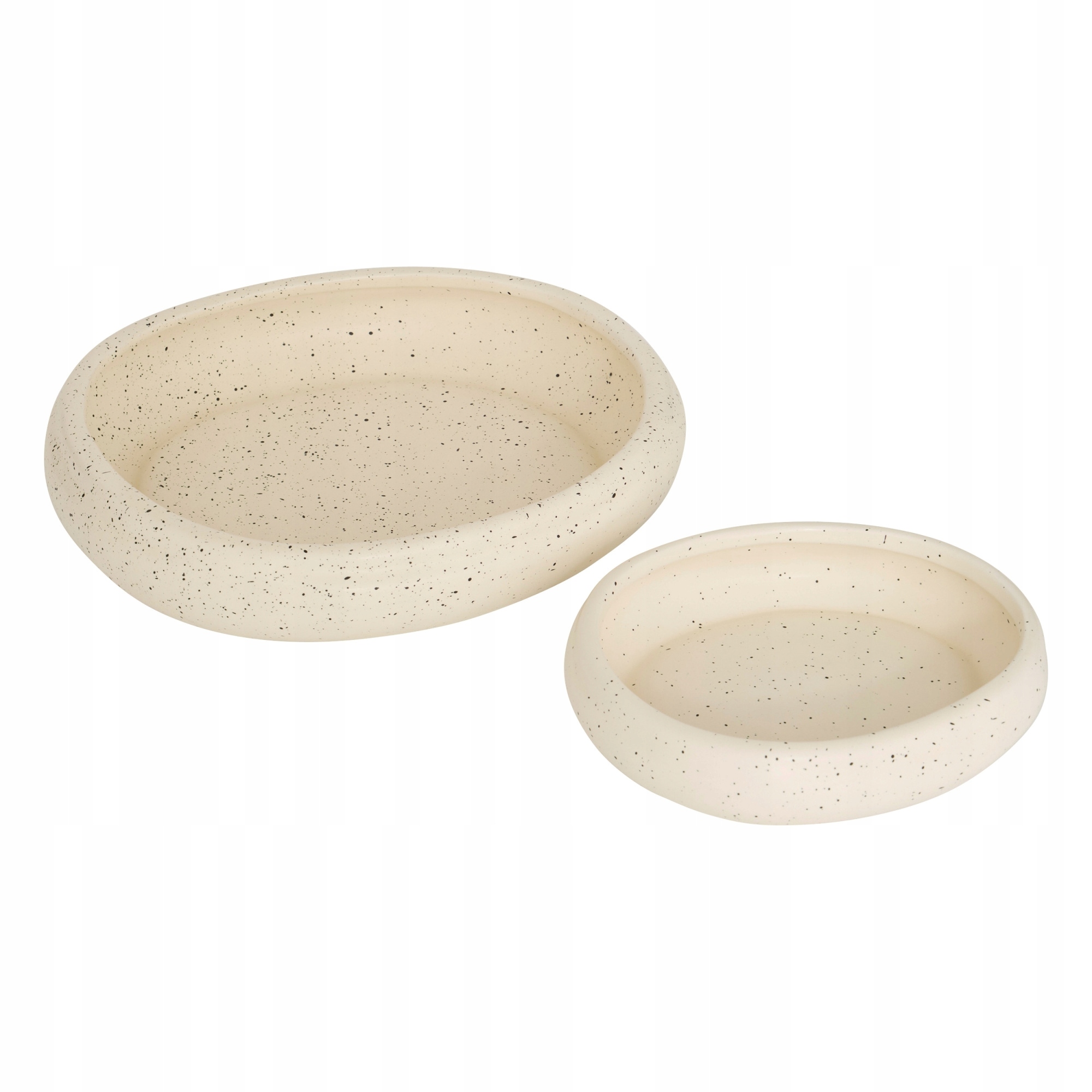 Ceramiczne Patera Dekoracyjne 2 Sztuki 17X15 5X4CM 25X22 5X5CM