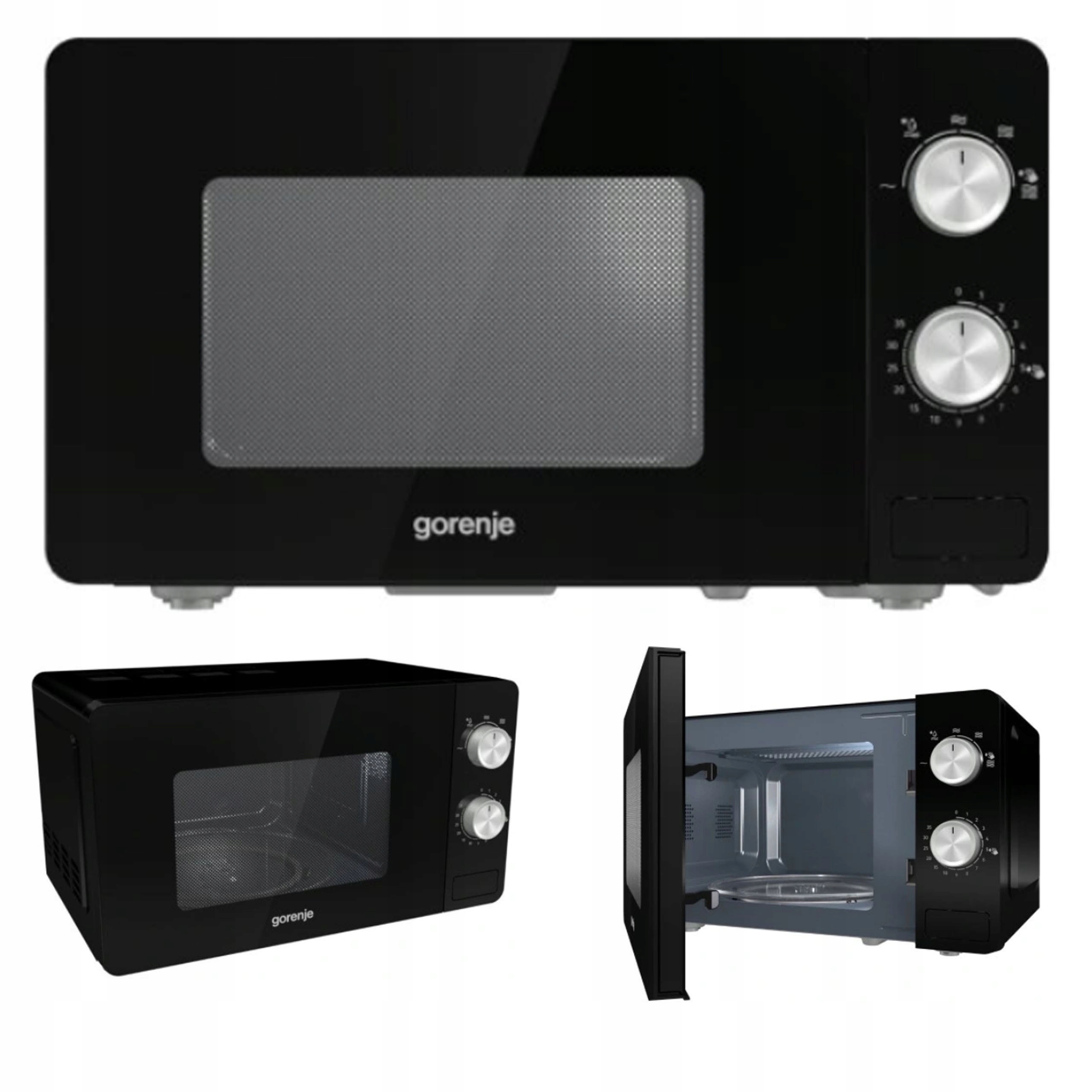 Kuchenka mikrofalowa Gorenje MO20E1B Czarna 20l 800W