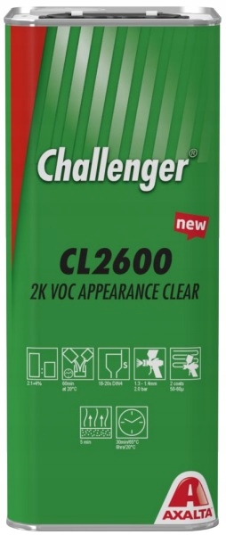 Lakier bezbarwny CL2600 Challenger Voc 5L utw. 7500ml