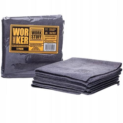 

Work Stuff Worker 5-Pack Grey Zestaw 5 Mikrofibr