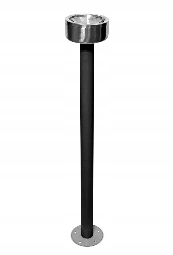 Levně Sloupek Popelník nerezový popelník Inox na Sloupku 75cm Černý