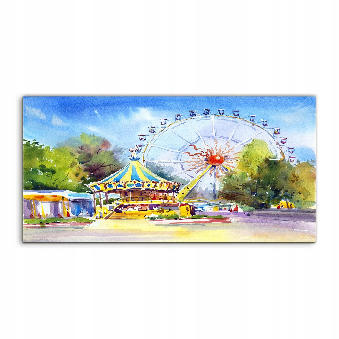 

Fotoobraz 100x50 z grafiką Karuzela Park Rozrywki