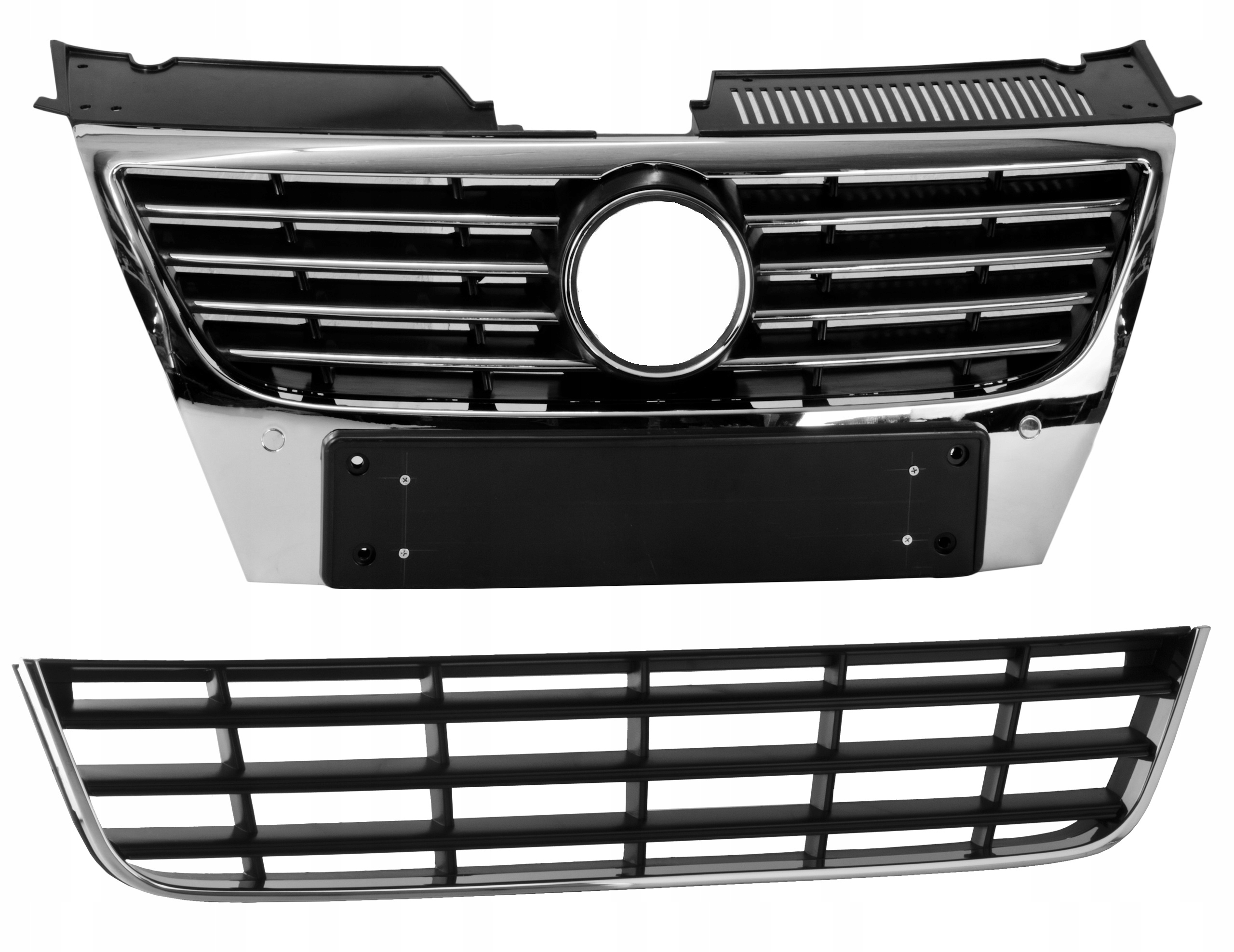 

Atrapa Zderzaka Chrom Znak Dół Passat B6 150MM