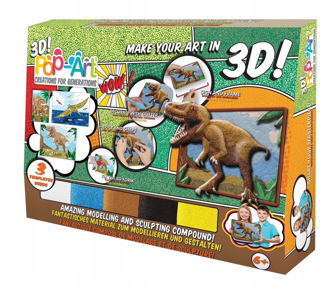 

Masa plastyczna 3 Dinozaury Obrazki 3D Modele