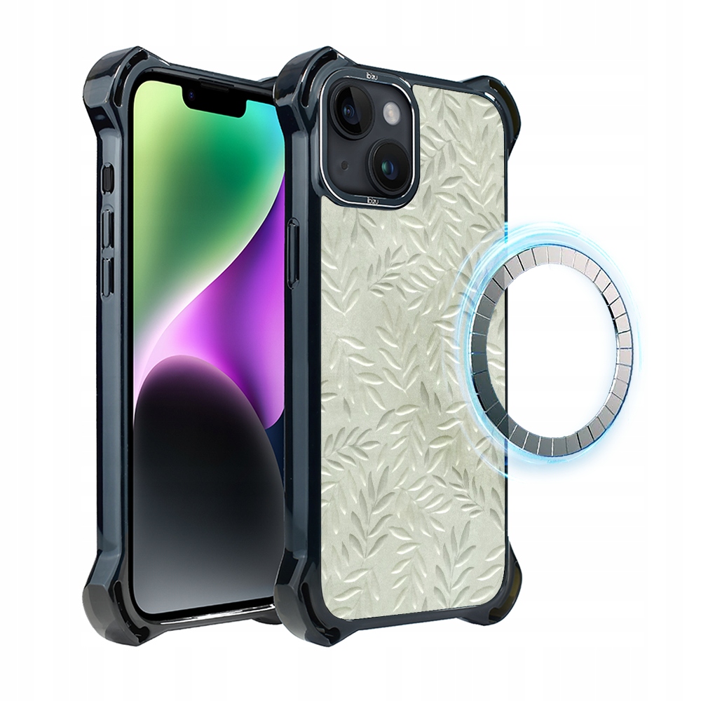 Pouzdro pro iPhone 14 Plus Ibizu DropGuard Ultra s MagSafe, olivová stopa