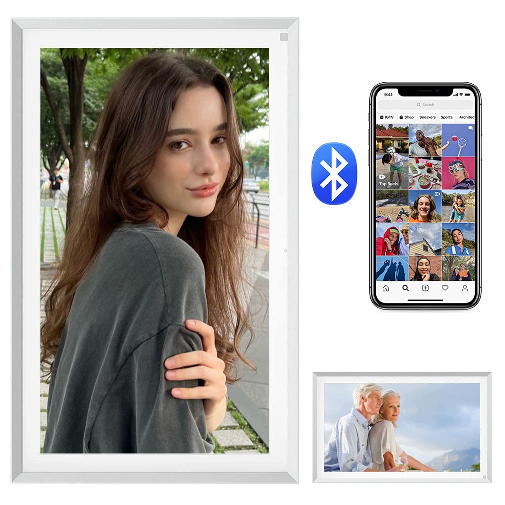 Rámeček Digitální 15.6" WiFi 32GB Fhd Ips Dotyková aplikace Mrak Dárek Sd