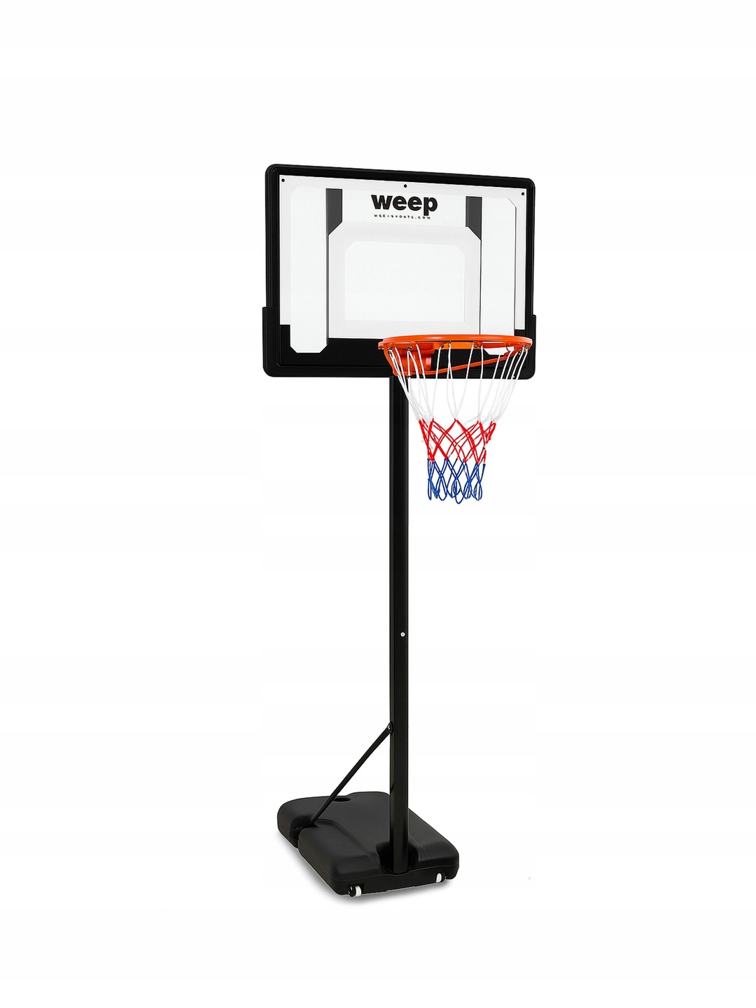 Basketbalový Set Koš Weep M0182 Nastavitelný Do 210 CM, Mobilní, Stabilní
