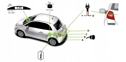 4x CZUJNIKI PARKOWANIA COFANIA PARKTRONIC LED LCD Napięcie zasilania 12 V