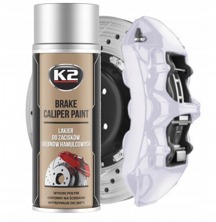 K2 Brake Caliper Farba Lakier Do Malowania Zacisków Hamulcowych Srebrny