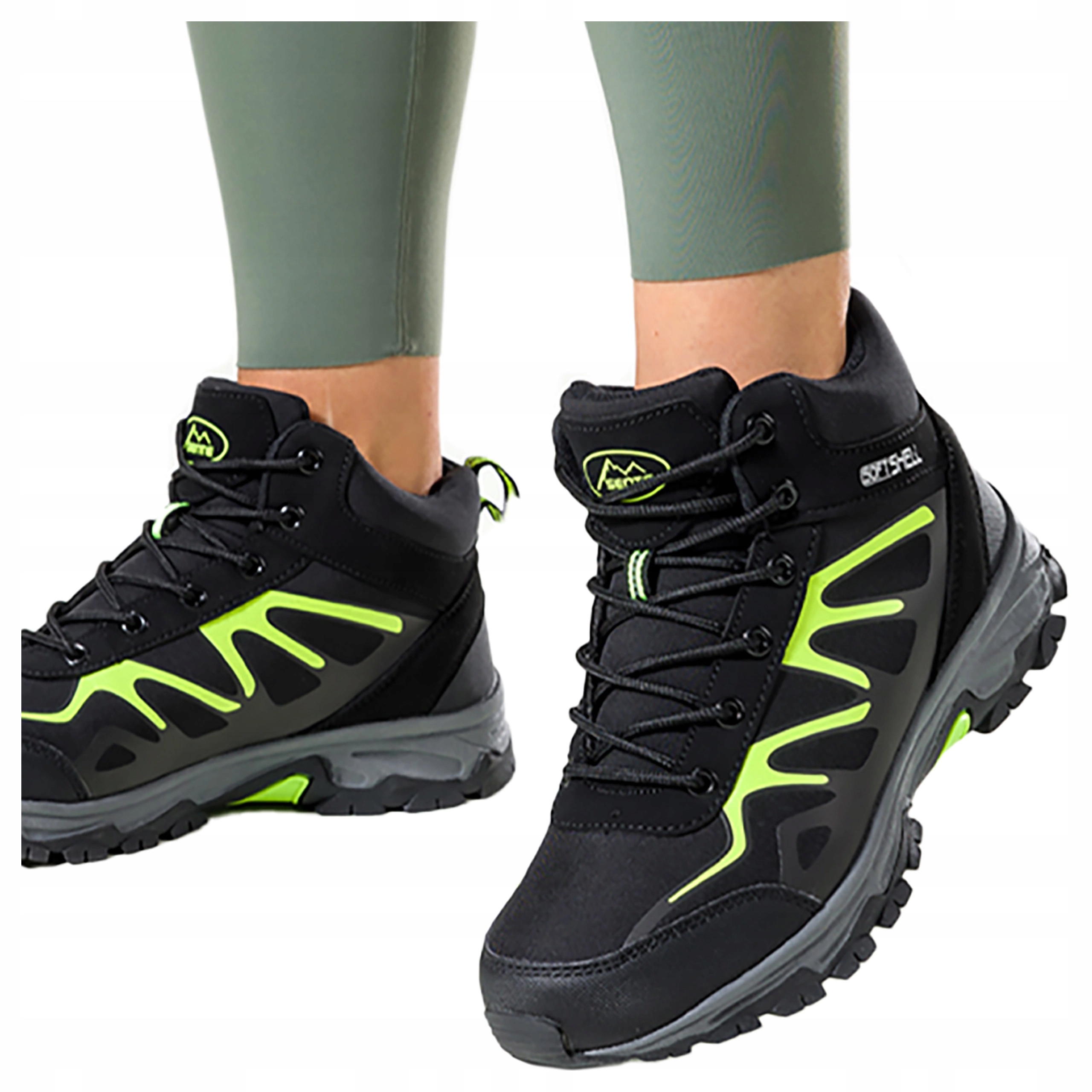 Trekingové Sportovní boty Dámské Softshellové Šněrovací Pohodlné Černé vel. 37