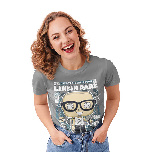 DAMSKA KOSZULKA HORROR/ROCK CHESTER BENNINGTON Rozmiar L