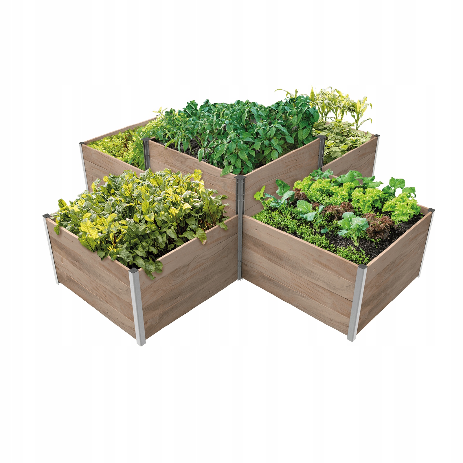 Modulárna vyvýšená vysoká záhonová záhradná skrinka 307x307x 2H X