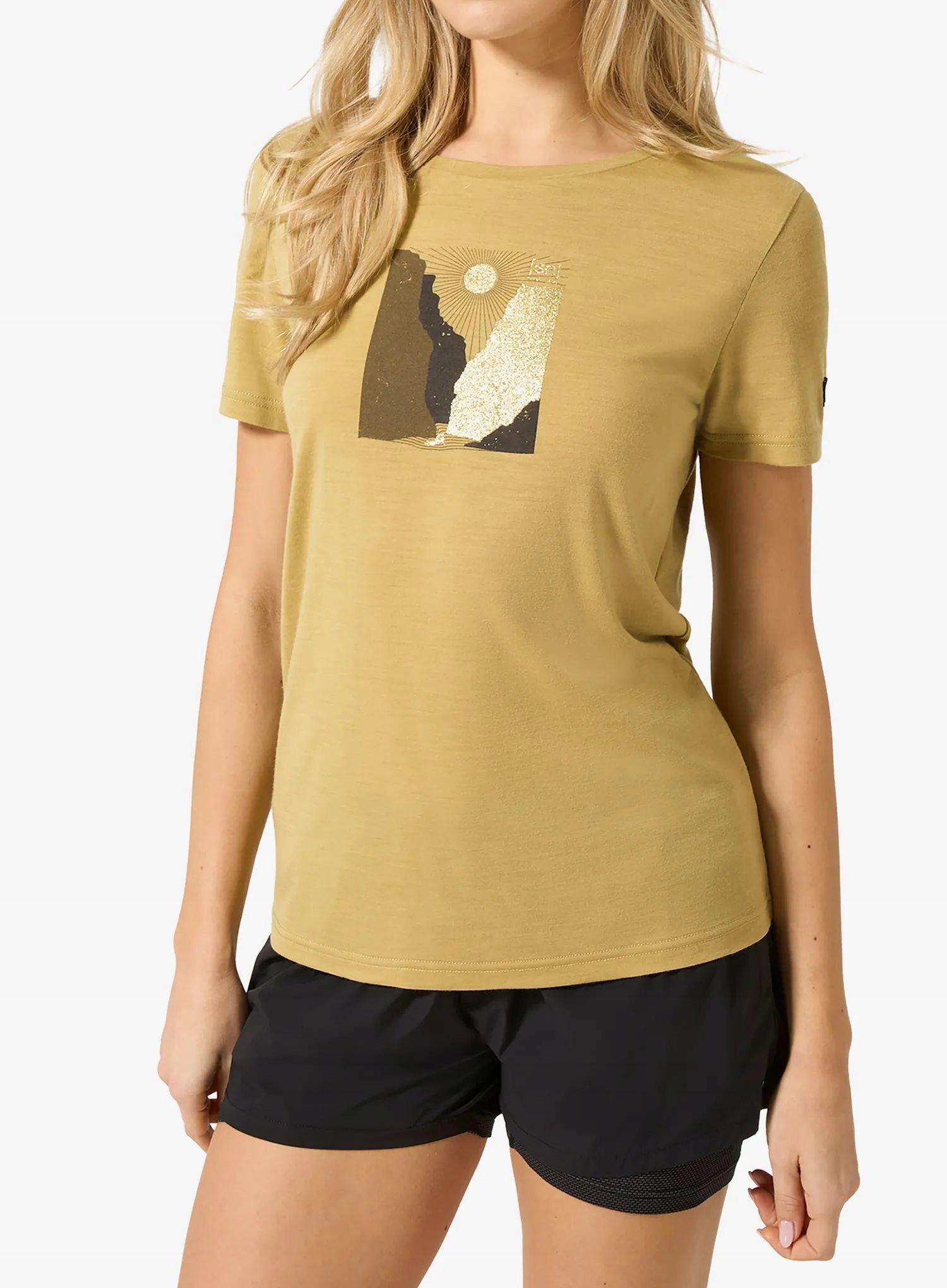 Dámské merino tričko Super.natural Rio Grande Tee sahara/various S