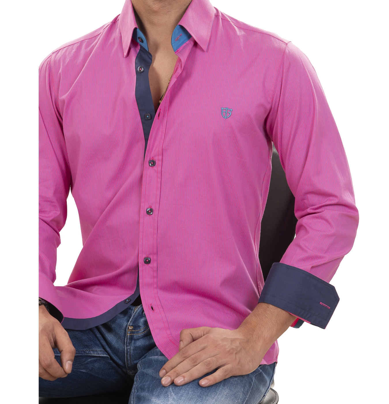 Pánská košile Engarde od Mondo, bavlněná, žebrovaná