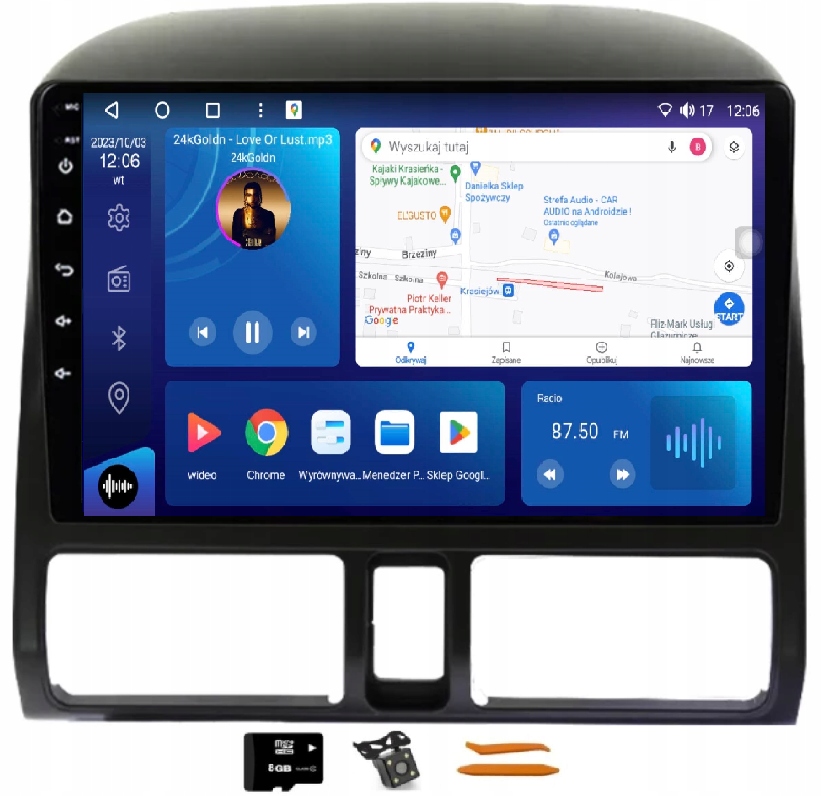 Rádio Android Navigácia Qled Carplay Lte 64GB Gps Dsp Honda Cr-v 2 01-06