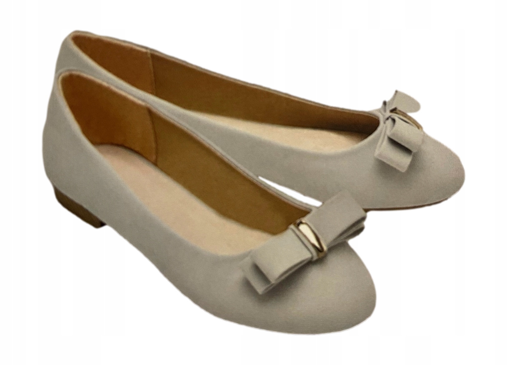 

Buty Baleriny Baletki wstążka Szare *40 U
