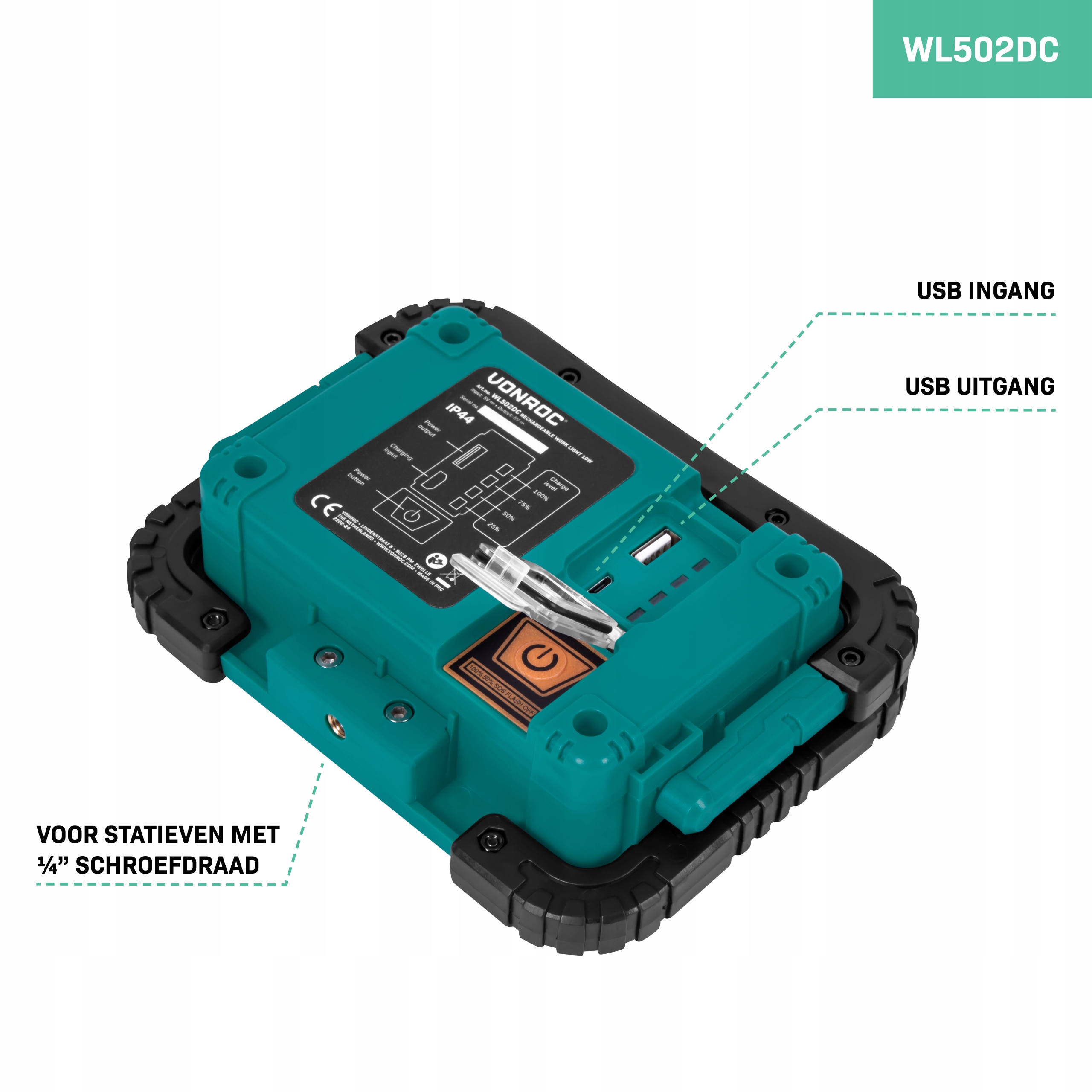 AKUMULATOROWA LAMPA ROBOCZA 4V - 10W - 1000LUMENÓW Kod producenta WL502DC