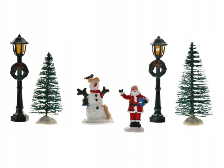 

Dekoracyjne figurki zimowe do stroika 6 szt.
