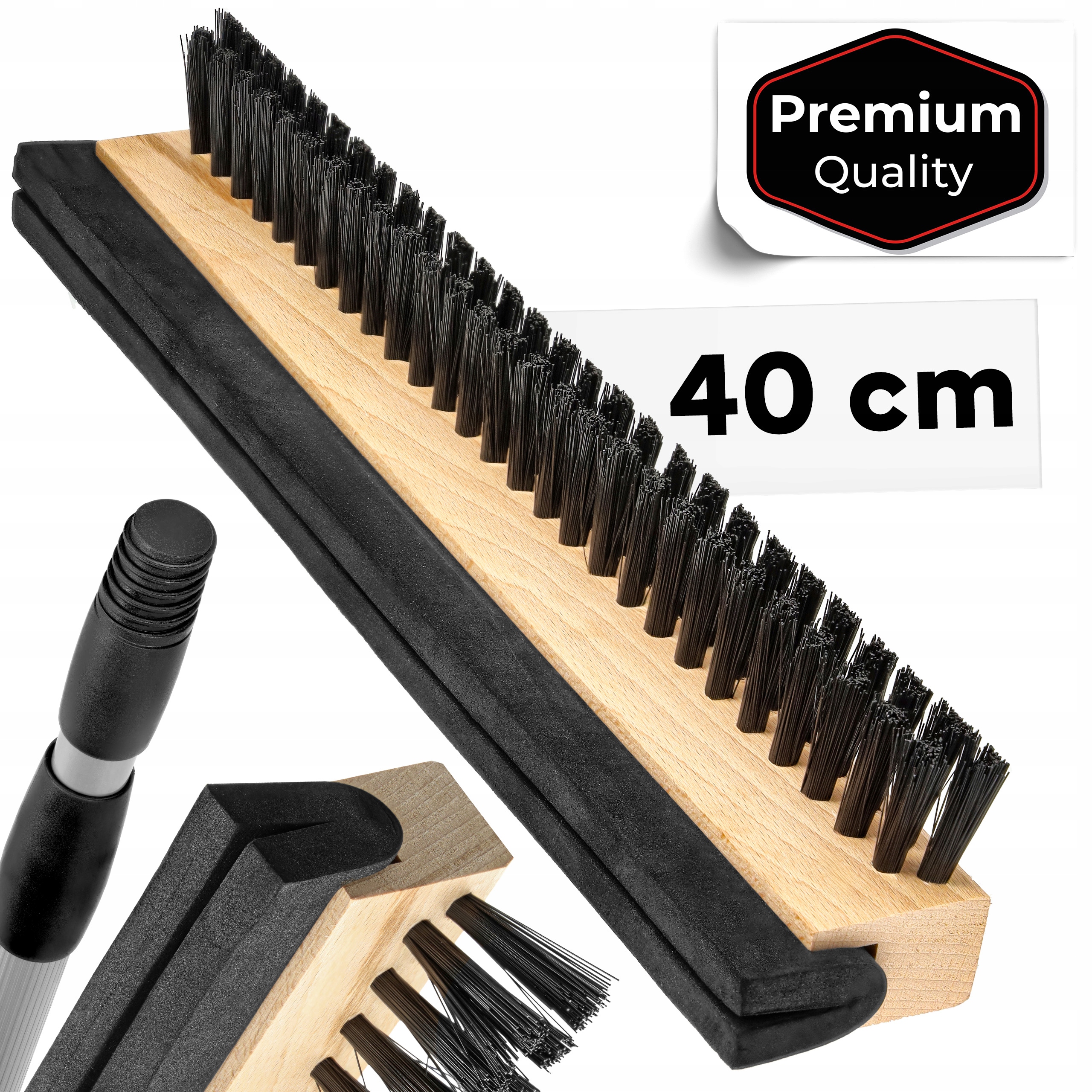 Guma ściągaczka do zbierania wody 40 cm + SZCZOTKA + Trzonek kij ZESTAW