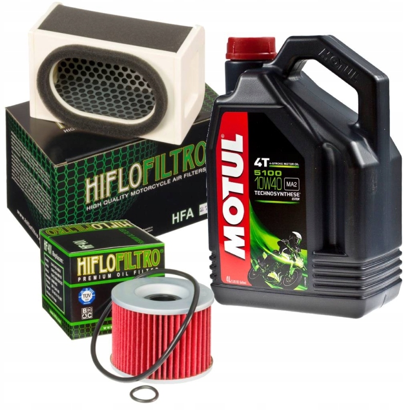 Filter vzduchu Hiflo, oleja Hiflo, oleja Motul Kawasaki ZR-7 ZR7 99-04