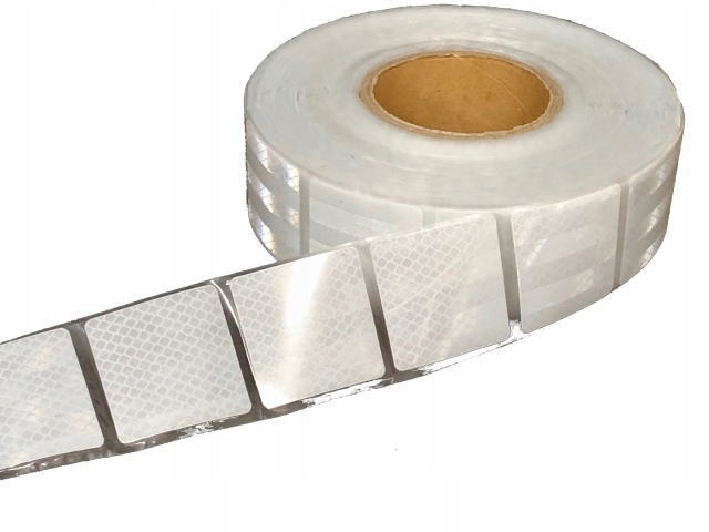 1M TAŚMA ODBLASKOWA SAMOPRZYLEPNA SEGMENTACH BIAŁA