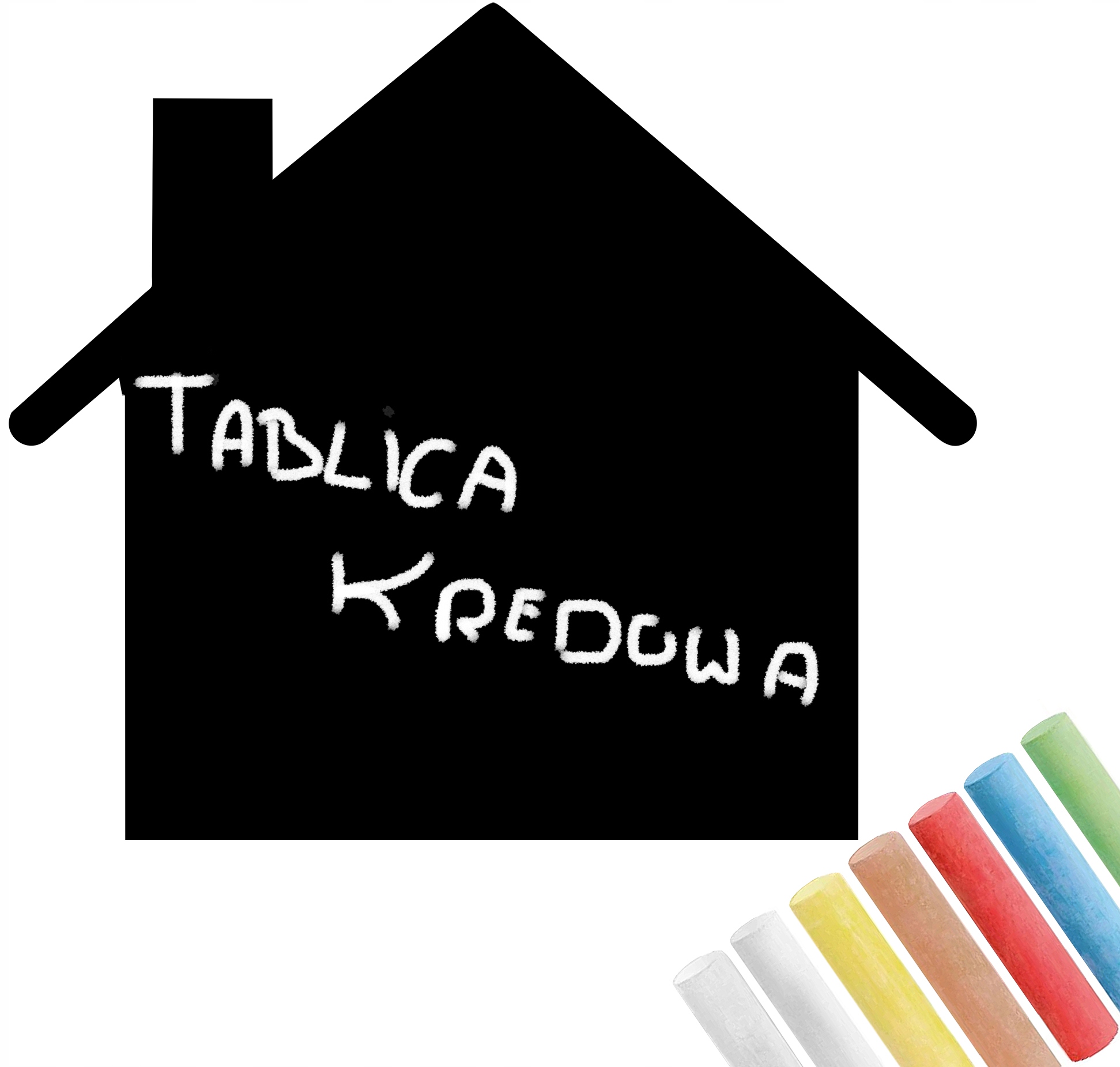 

XL Folia Kredowa Tablicowa na ścianę Domek 100x115