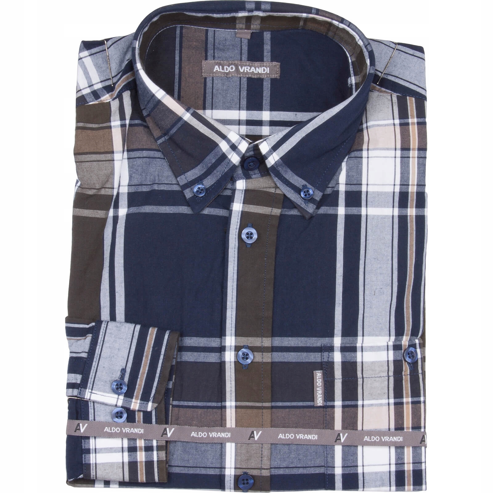 

koszula AldoVrandi 100%COTTON L_41/42_obw_kl_122