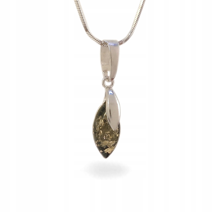 

Naszyjnik Wisiorek z Bursztynem i Łańcuszkiem