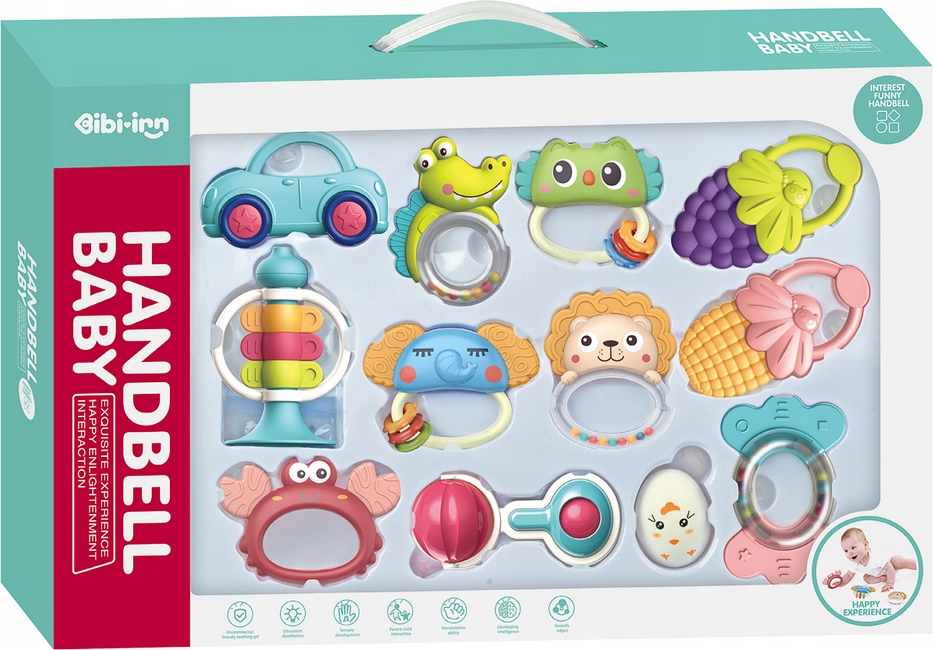 Levně Chipolino Sada chrastítek s kousátky Animals 12ks