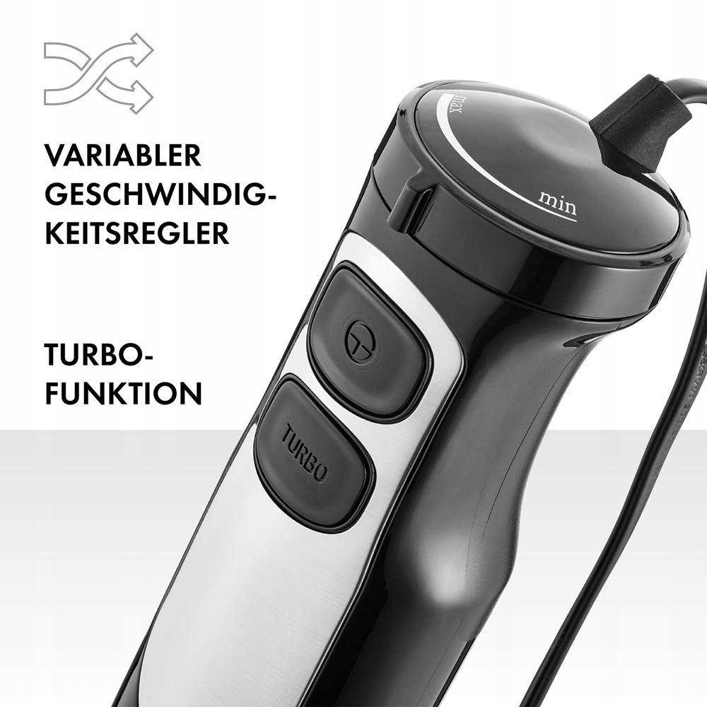ZWILLING Blender Ręczny 550W Stal Nierdzewna Z Miarką 600ml Czarno-Srebrny — miniatura 4