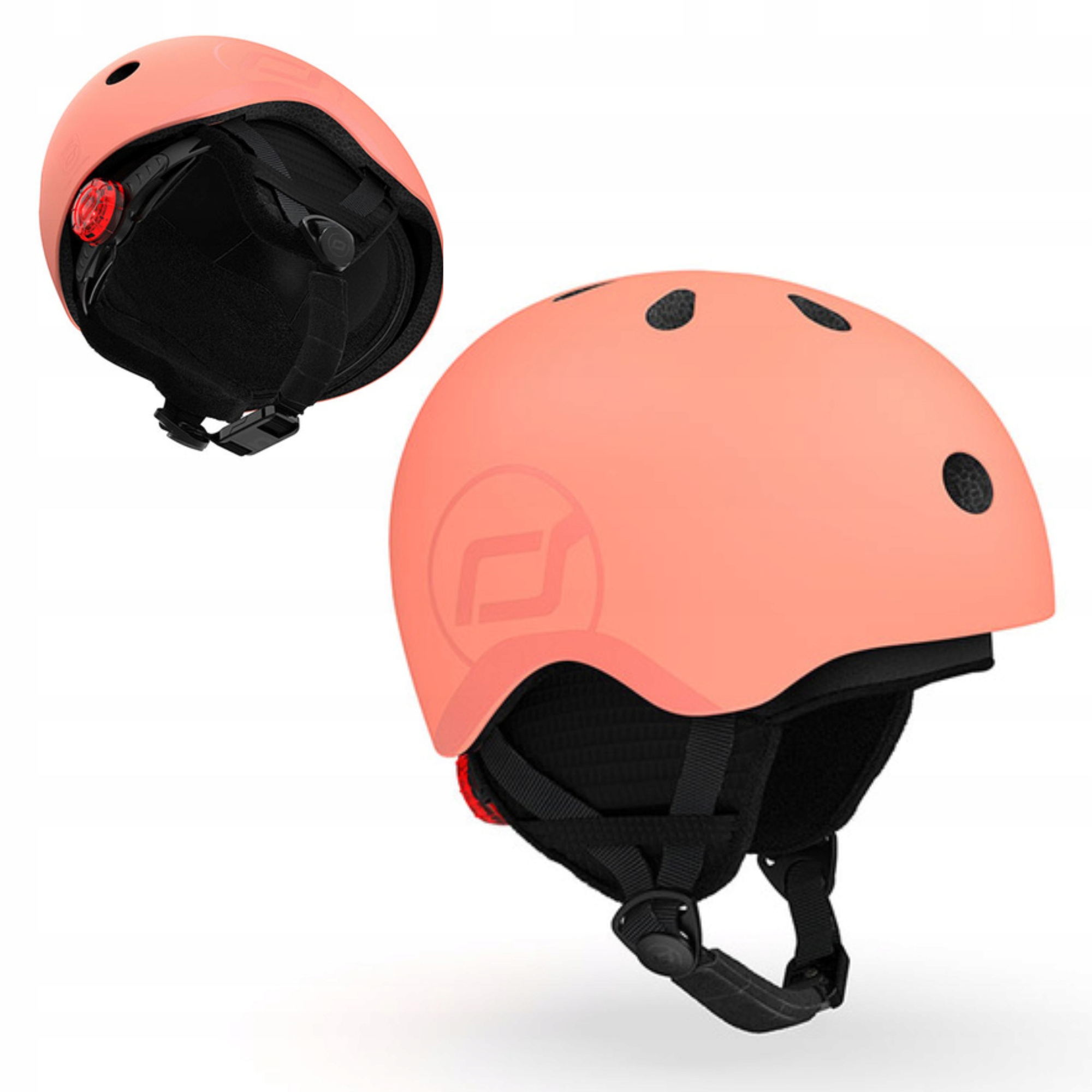 Scoot and Ride Kask Narciarski Dziecięcy Zimowy S-m Peach 1-5 lat
