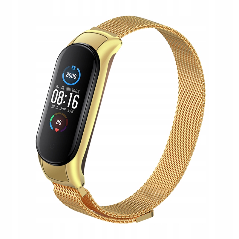 OPASKA ZAMIENNA do XIAOMI MI BAND 5 PASEK MILAN z Materiał stal