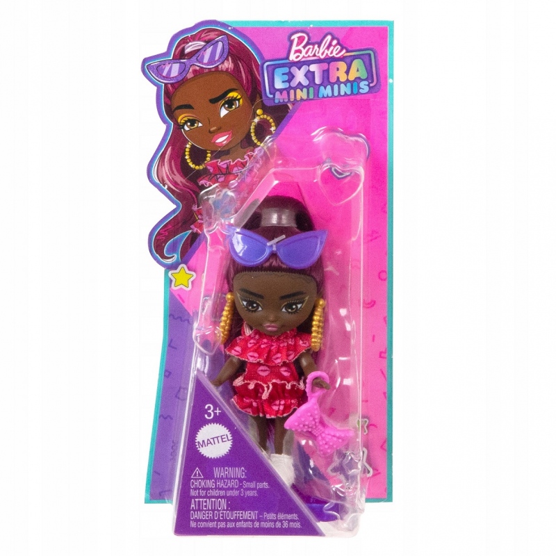 

Barbie Extra Mini Minis Bordowe włosy HLN47